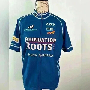 Louis Garneau Men's Cycling Jersey, Santa Barbara Blue, L, Foundation Roots
